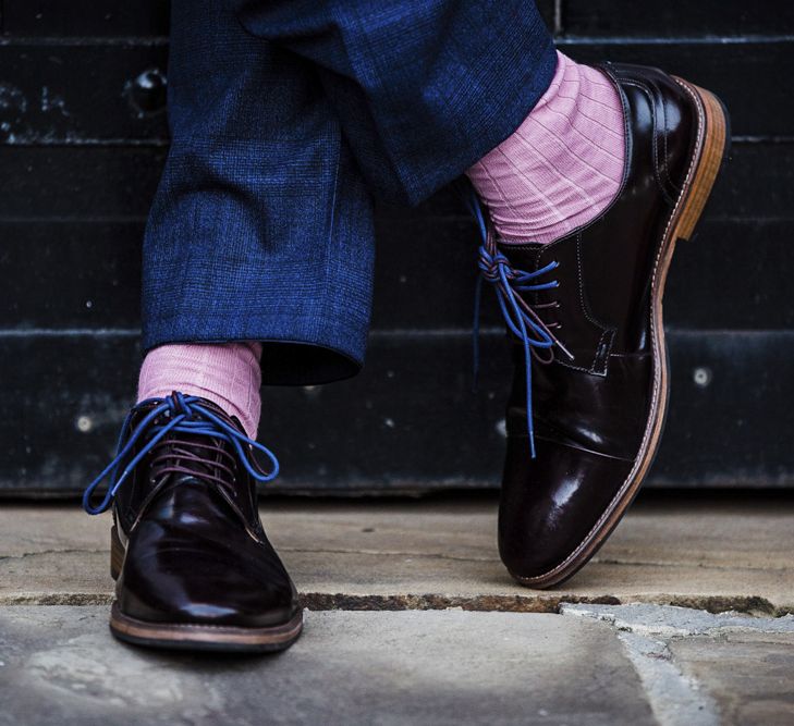 Kurt Geiger Grooms Shoes and Pink Socks