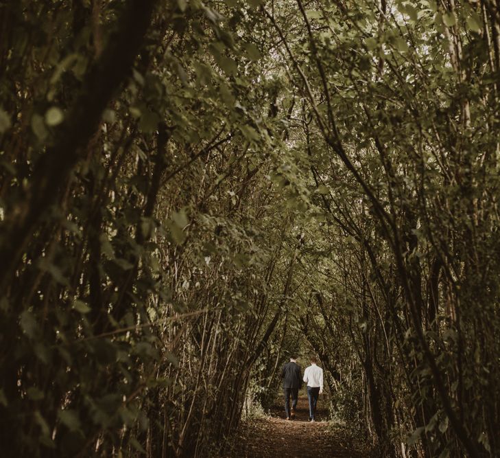 The Wildlife Corridor at Sychpwll Centre in Wales | Yurt Wedding with Outdoor Naked Tipi Ceremony, Glitter Station &amp; Peach Rewritten Bridesmaid Dresses | Nesta Lloyd Photography