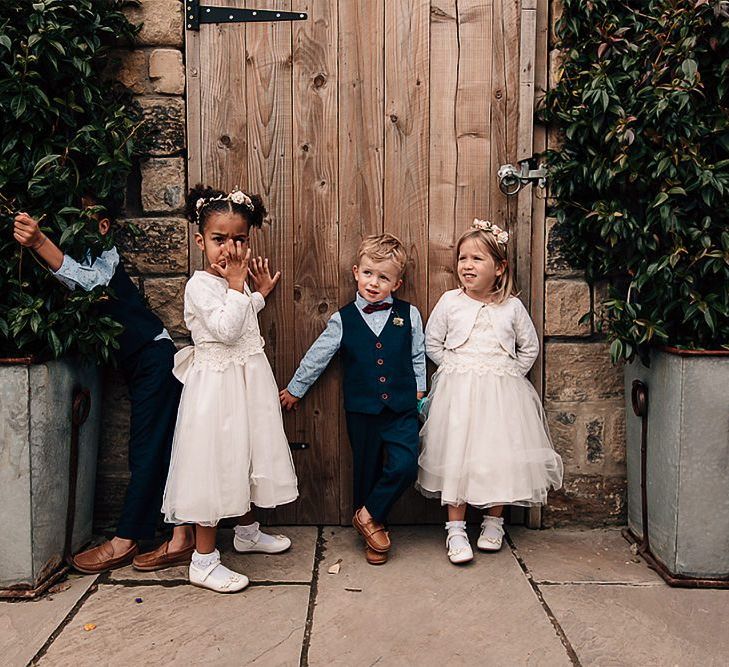 Flower girls and page boys at Wharfedale Grange wedding