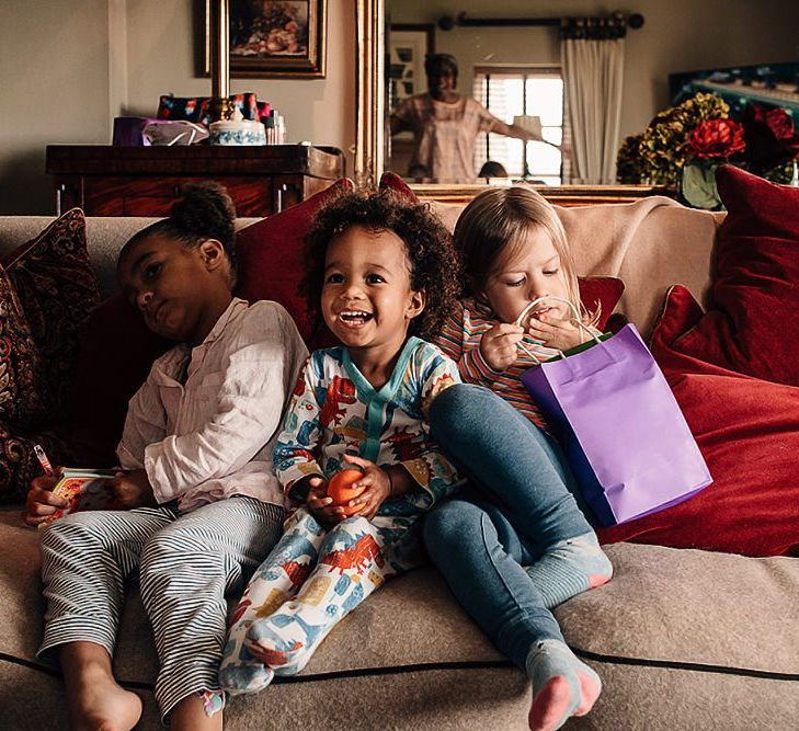 Children on wedding morning