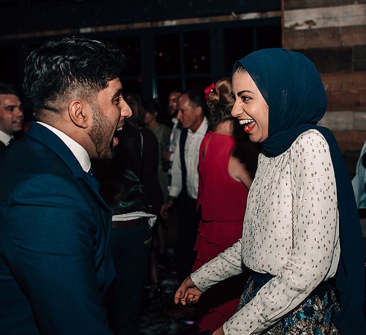 Wedding guests on the dance floor