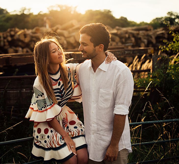 Surprise Marriage Proposal Engagement Shoot at Sunset | Golden Hour Portraits | Pre Wedding Shoot | Couples Portraits | Mayfield Lavender Fields | Chloe Dress | Harry Michael Photography