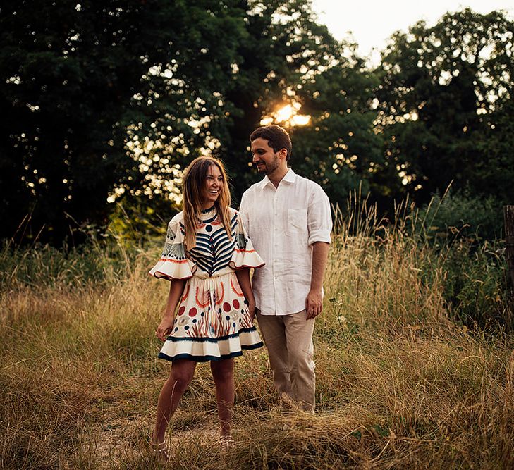 Surprise Marriage Proposal Engagement Shoot at Sunset | Golden Hour Portraits | Pre Wedding Shoot | Couples Portraits | Mayfield Lavender Fields | Chloe Dress | Harry Michael Photography