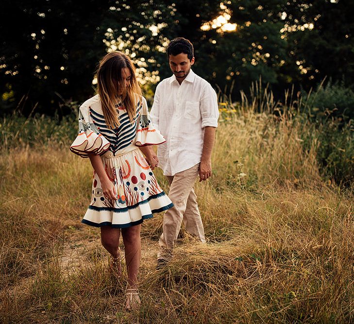 Surprise Marriage Proposal Engagement Shoot at Sunset | Golden Hour Portraits | Pre Wedding Shoot | Couples Portraits | Mayfield Lavender Fields | Chloe Dress | Harry Michael Photography