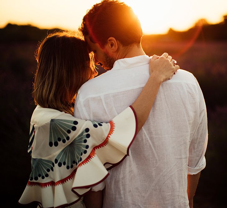 Surprise Marriage Proposal Engagement Shoot at Sunset | Golden Hour Portraits | Pre Wedding Shoot | Couples Portraits | Mayfield Lavender Fields | Chloe Dress | Harry Michael Photography