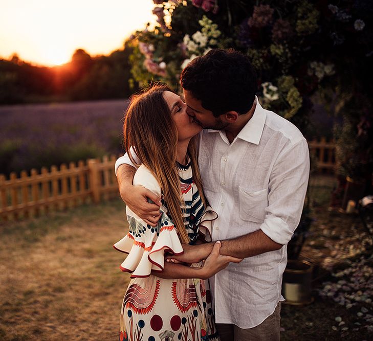 Surprise Marriage Proposal Engagement Shoot at Sunset | Golden Hour Portraits | Pre Wedding Shoot | Couples Portraits | Mayfield Lavender Fields | Chloe Dress | Harry Michael Photography