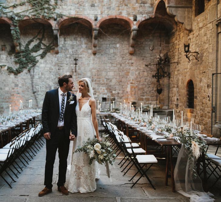 Courtyard Setting For Wedding Reception // Image by James Frost Photography