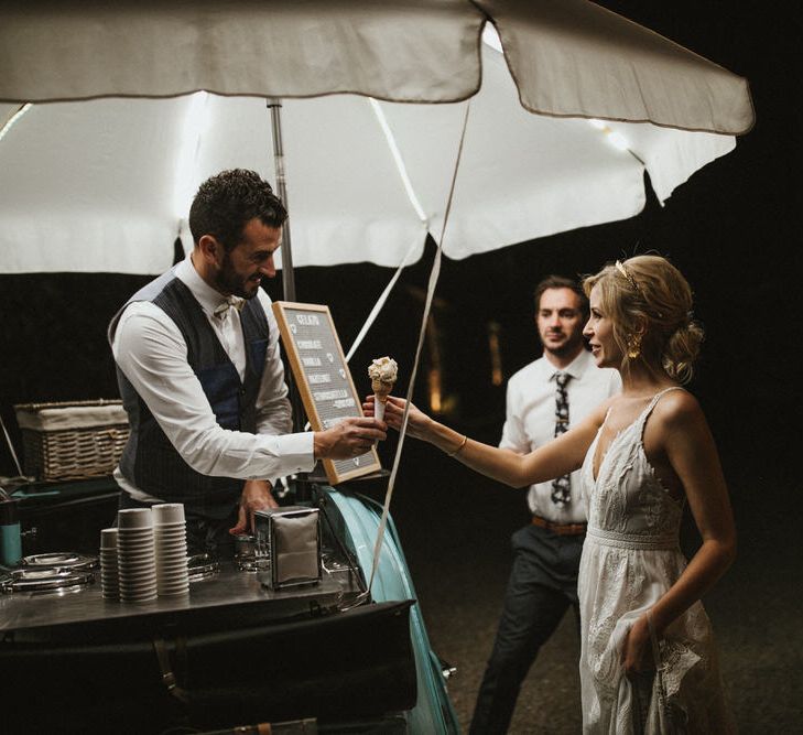 Vintage Fiat 500 Gelato Car For Wedding // Image By James Frost Photography