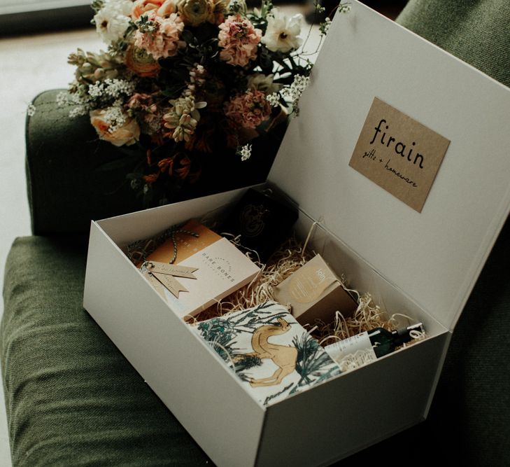 Bridesmaid gift box with unique gifts