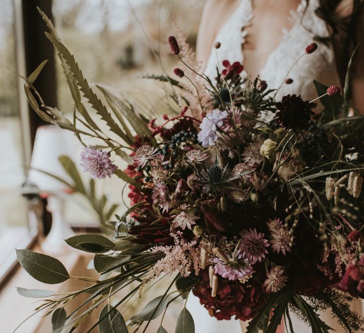 Deep Red and Green Autumnal Bouquet