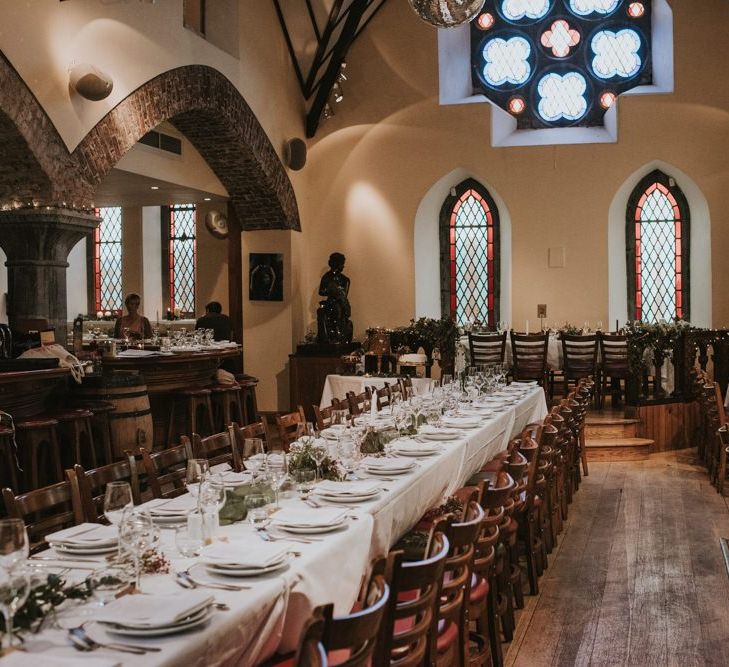 Pub Wedding Reception in an Old Church