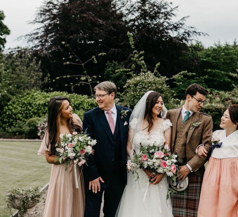 Wedding Portrait with the brides family