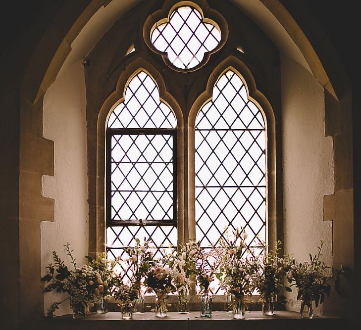 Church ceremony with home-grown floral styling