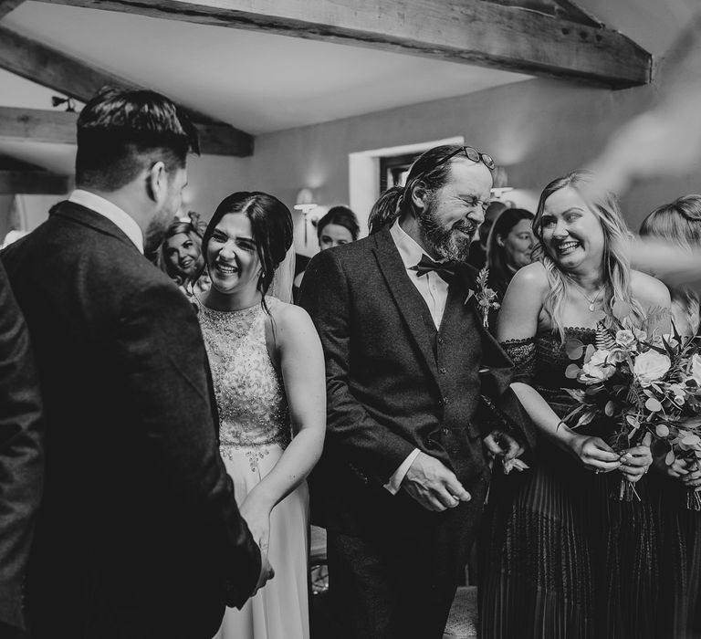 Bride and Groom Meeting at the Altar