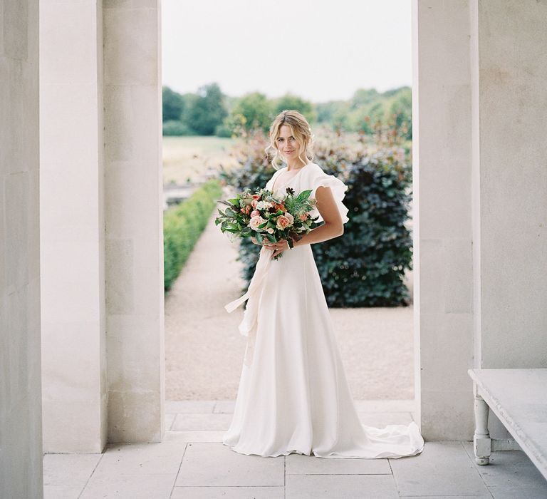 Bride in Lace Cherry Williams London Gown | Elegant Summer Inspiration at St Giles House, Dorset by Jessica Roberts Design   Imogen Xiana Photography