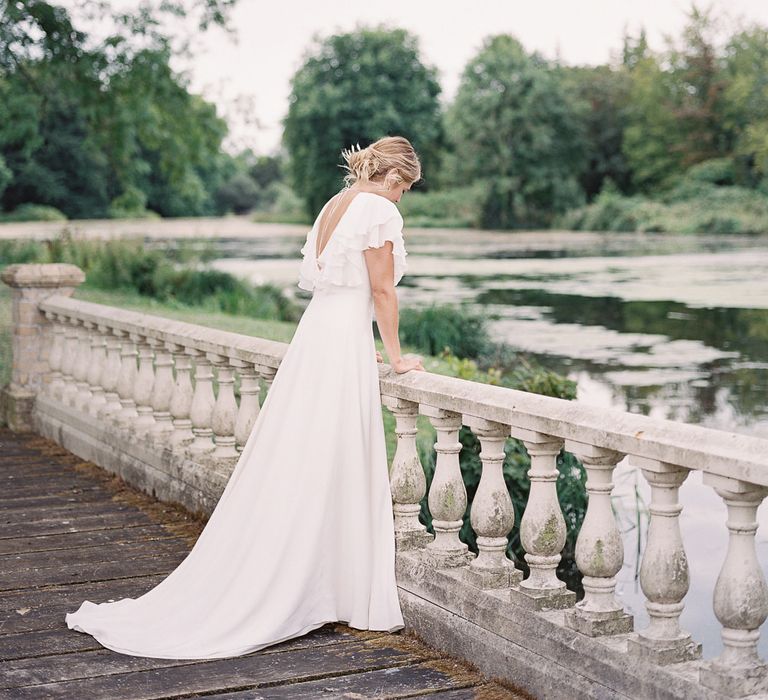 Bride in Lace Cherry Williams London Gown | Elegant Summer Inspiration at St Giles House, Dorset by Jessica Roberts Design   Imogen Xiana Photography