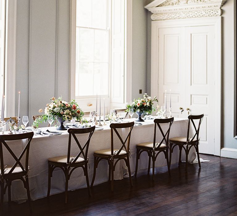 Formal Dining Tablescape | Elegant Summer Inspiration at St Giles House, Dorset by Jessica Roberts Design   Imogen Xiana Photography