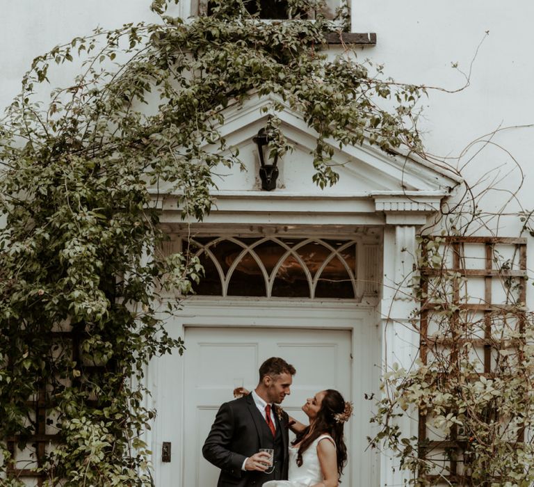 Bride and groom portrait for Welsh September 2020 wedding