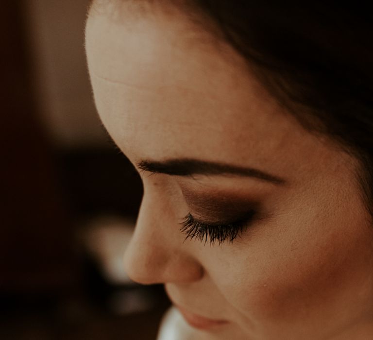 Smokey eye wedding day makeup