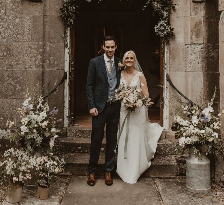 Newlyweds at church ceremony