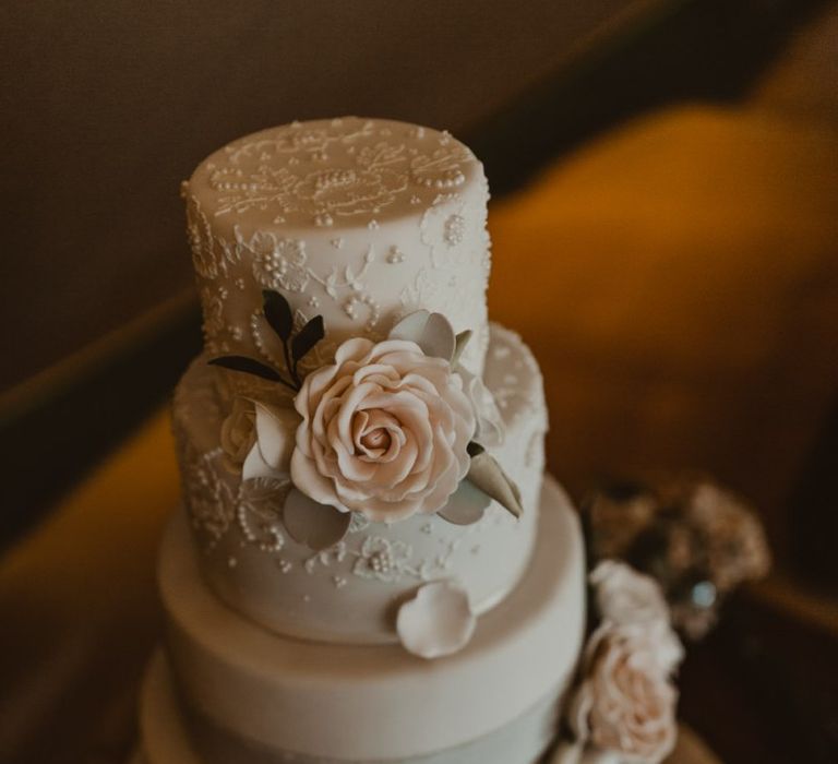 Floral wedding cake topper