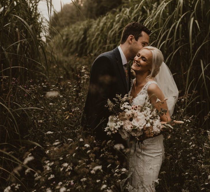 Bride and groom at Worcestershire wedding venue