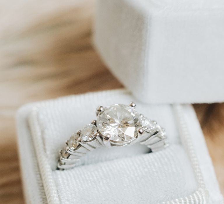 Diamond Engagement Ring | Glamorous, Roaring Twenties, Great Gatsby Inspired Wedding at Villa Borromeo  in Italy | Matrimoni all’Italiana Photography