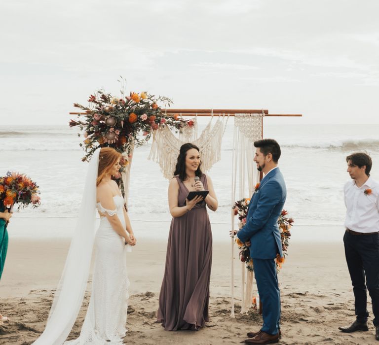 Bride and Groom During Ceremony