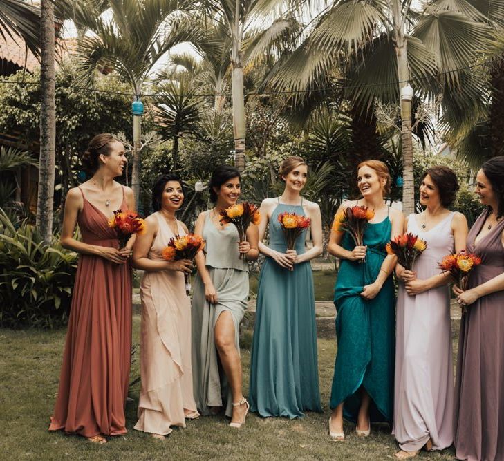 Colourful Bridesmaid Dresses