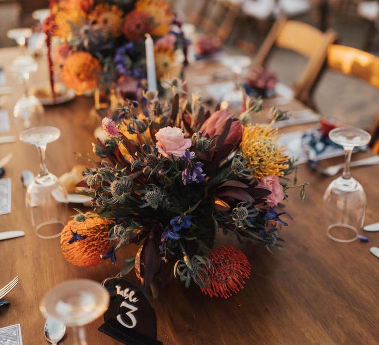 Bright Wedding Flowers for Table