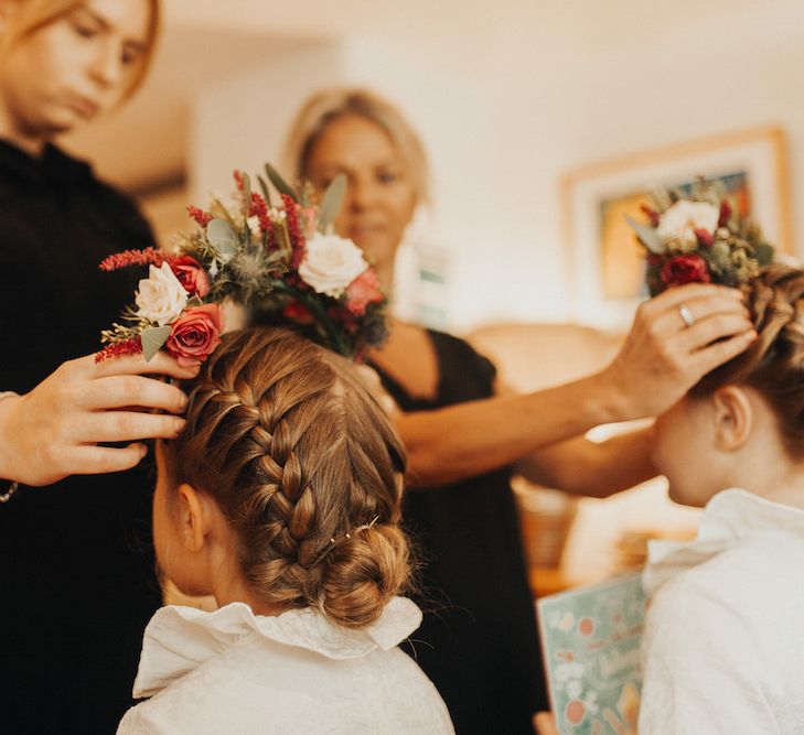 Flower girls for Devonshire wedding with Eliza Jane Howell bride dress