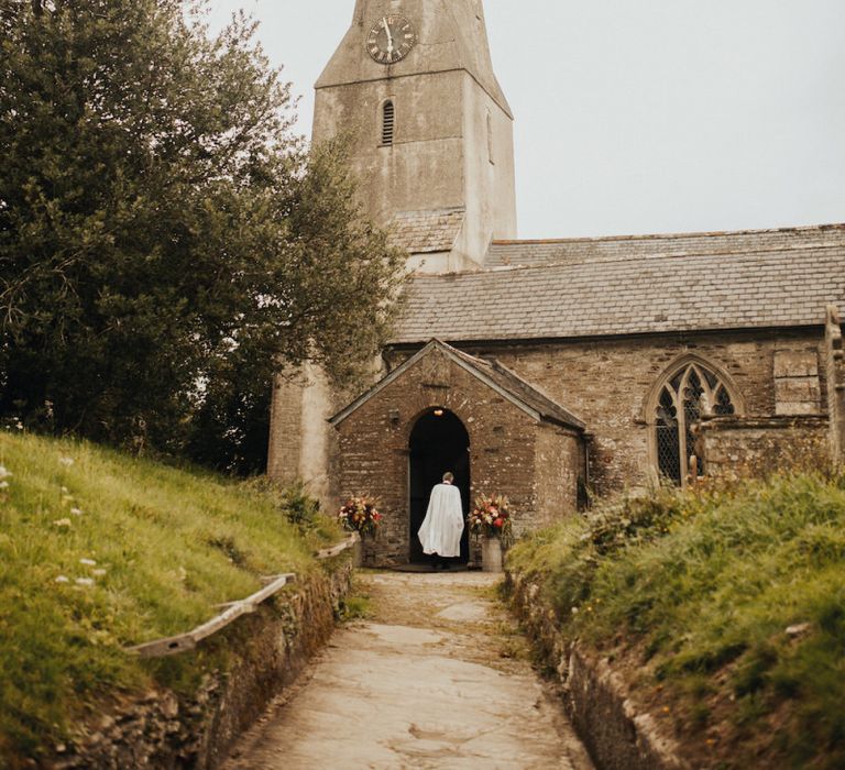 Church wedding ceremony with Eliza Jane Howell wedding dress