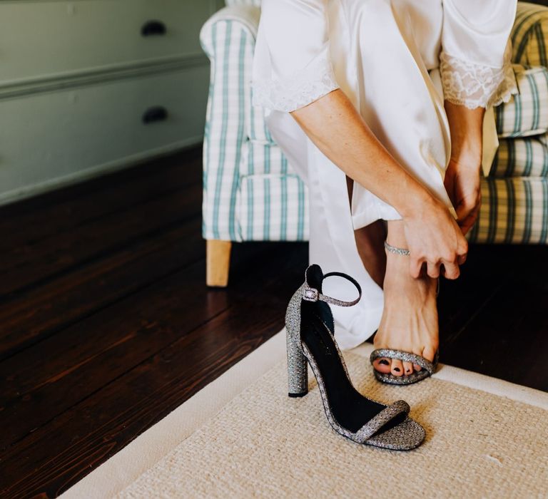 Sparkly Shoes Under Bridal Two Piece