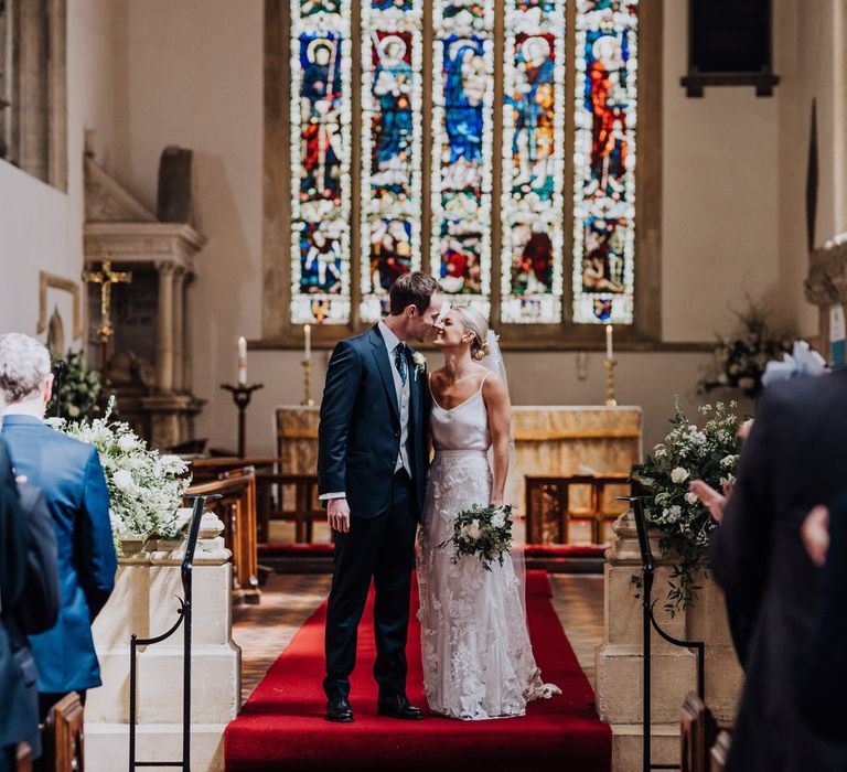 Bride in Bridal Two Piece