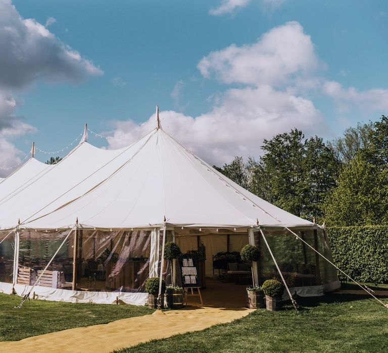 Open Sided Marquee for Garden Party Reception in The Cotswolds