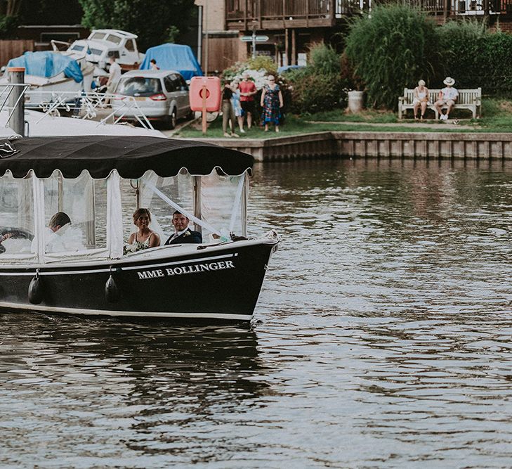 Bride and Groom on a Boat