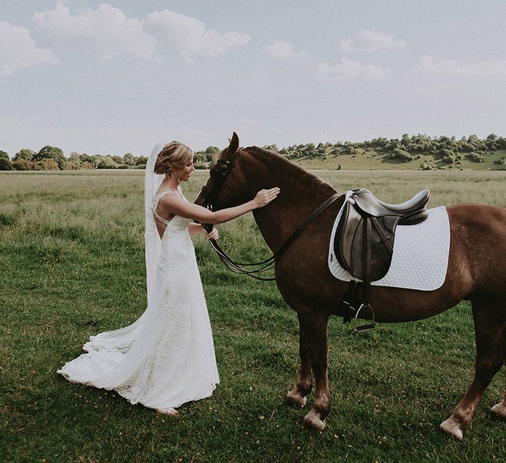 Bride and Pet Horse