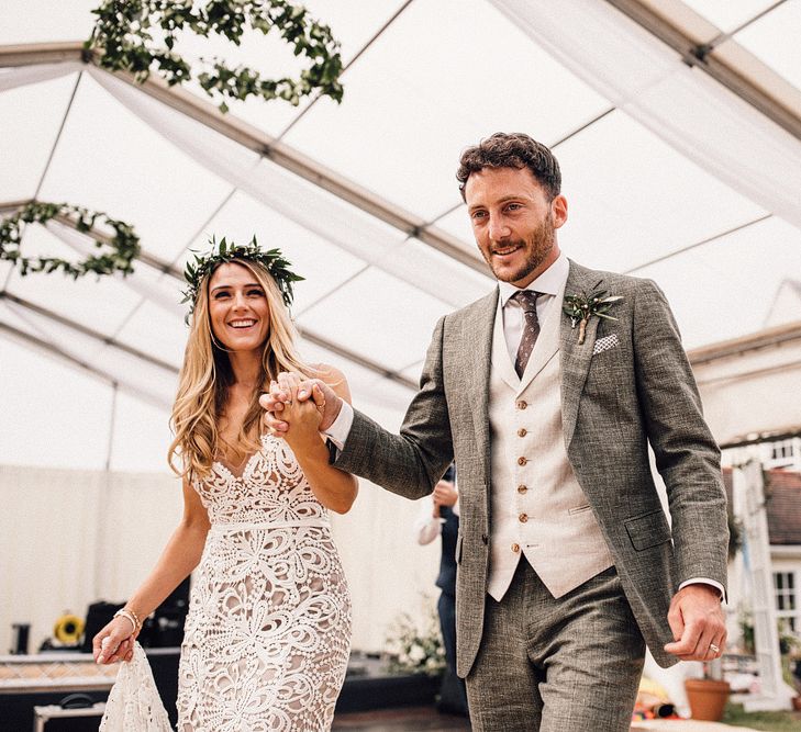 Clear Span Marquee For A Summer Wedding With Bride In 'Sasha' By Made With Love Bridal From Heart Aflutter Images From Samuel Docker Photography