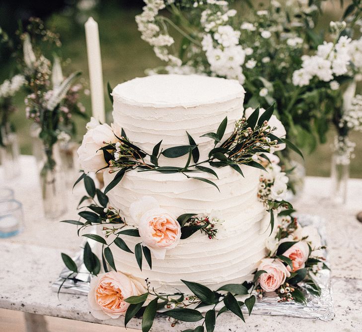 Buttercream Wedding Cake // Image By Samuel Docker Photography