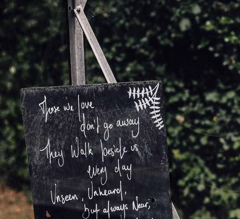 Chalkboard Sign For Wedding // Image By Samuel Docker Photography