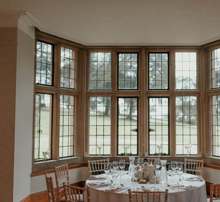 Wedding Table Set Up At Coombe Lodge