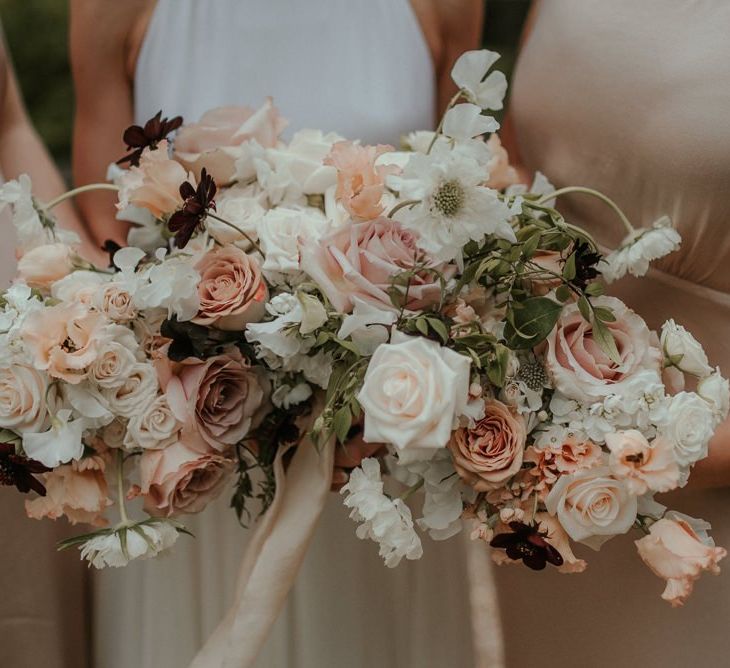 Blush Pink Wedding Bouquets For The Bridal Party