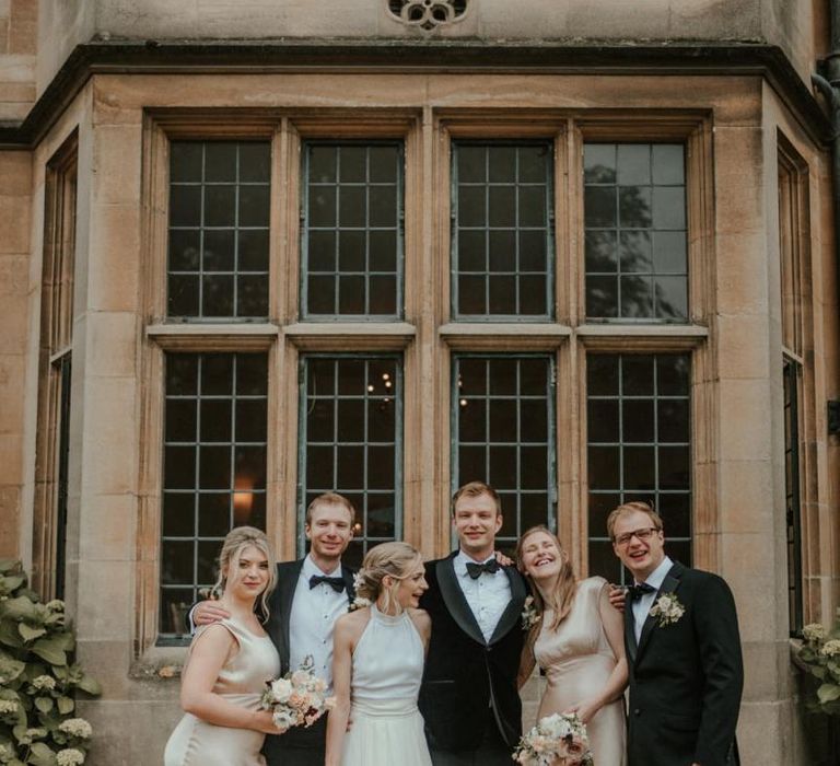 Wedding Party In Black Tie Outfits