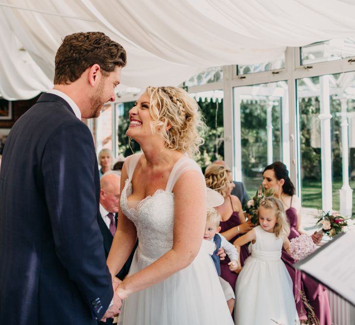 The Ceremony | Northamptonshire wedding at Plum Park Hotel | Wtoo by Watters from Serendipity Brides | Spindleberry Flowers | Photography by Ania Ames