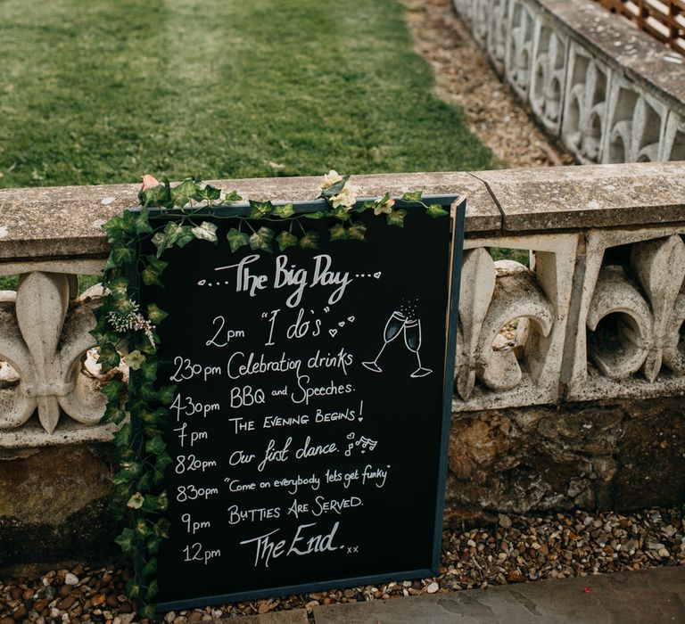 DIY Signage | Northamptonshire wedding at Plum Park Hotel | Wtoo by Watters from Serendipity Brides | Spindleberry Flowers | Photography by Ania Ames