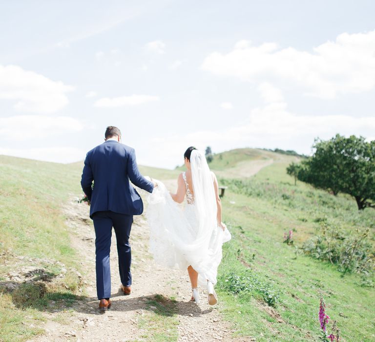 Bride and groom portrait by White Stag Wedding Photography