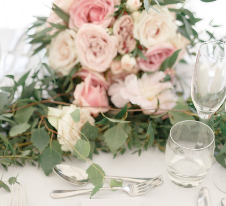 Place setting at Coddington Vineyard reception