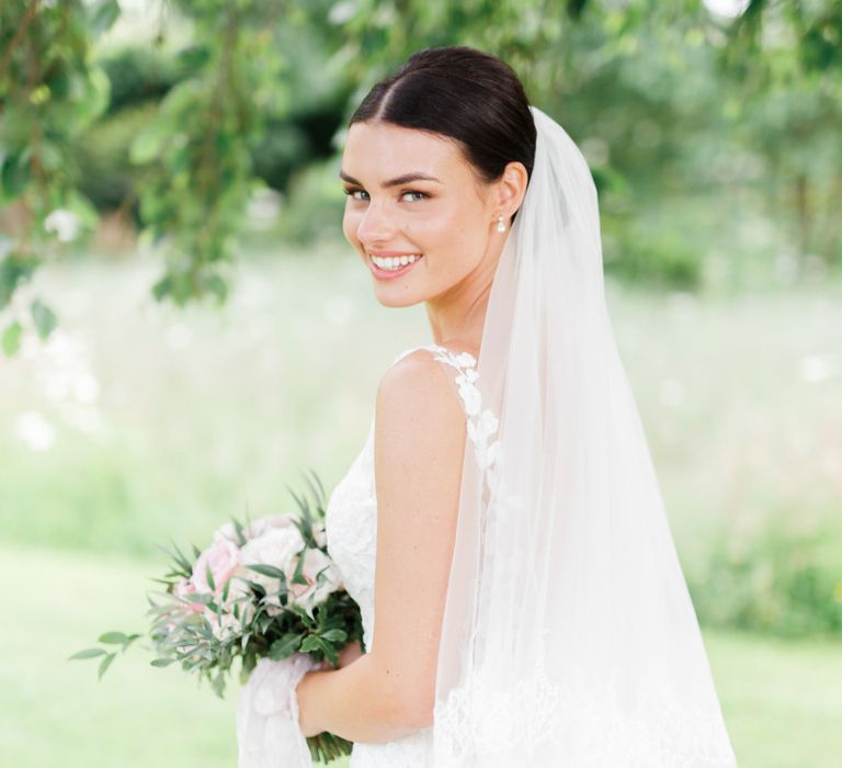 Beautiful bride in Pronovias wedding dress