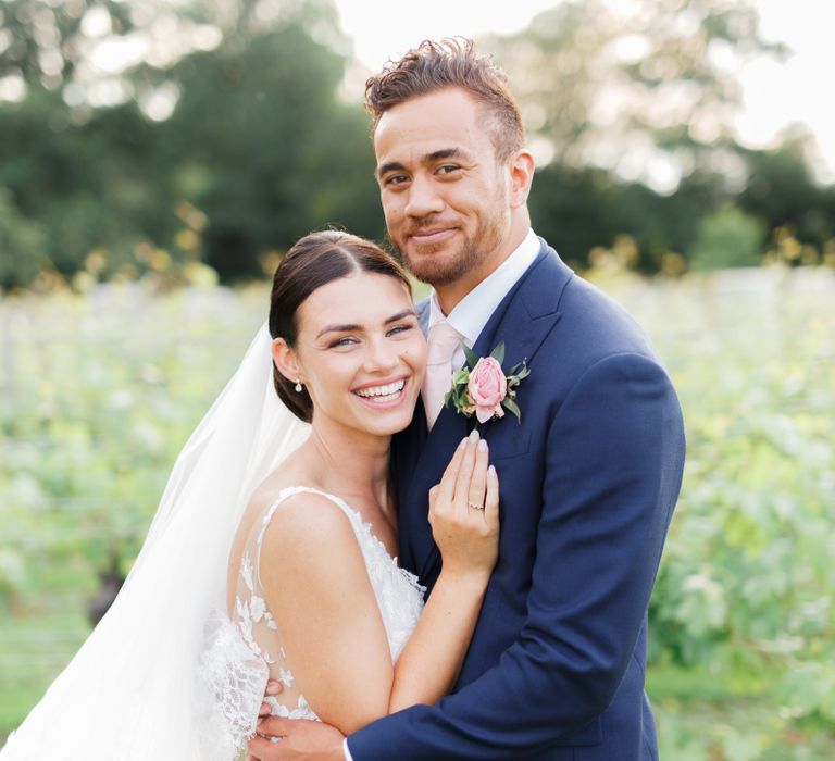 Intimate bride and groom portrait by White Stag Wedding Photography