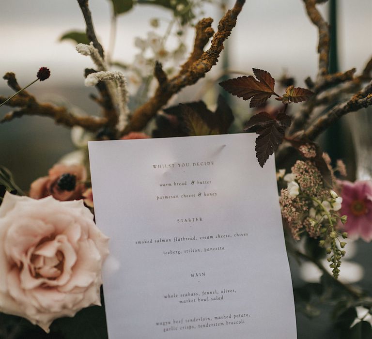 Elegant Tablescape Georgina Read Creative Wedding Stationery | Romantic, Bohemian Elopement in the Peaks by Natalie Hewitt Wedding Planner | Henry Lowther Photography